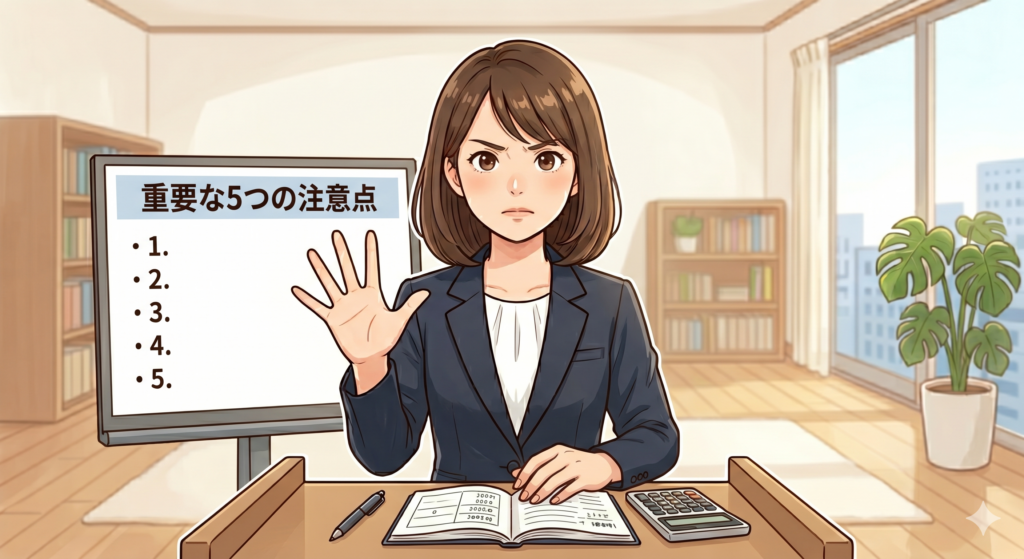 住宅取得等資金の贈与税非課税特例を利用する際の注意点について説明する女性 FP