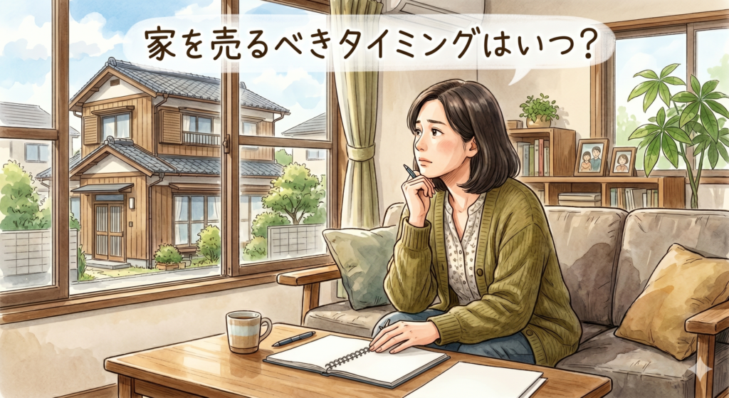 家を売るべきタイミングはいつ？と考える女性