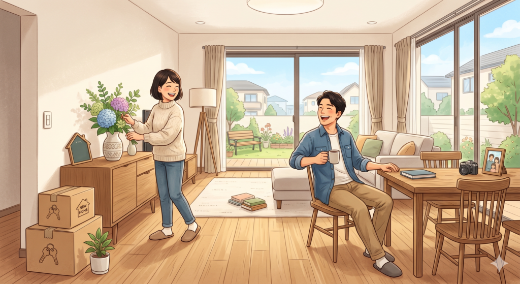 住宅取得等資金の贈与税の非課税特例を使って賢く節税し、新居での生活を満喫しているご夫婦