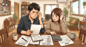 不動産購入諸費用の計算に頭を痛める夫婦