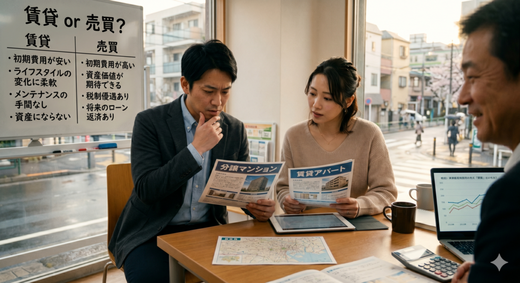 賃貸か売買か