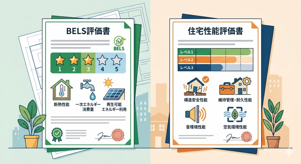 BELS評価書と住宅性能評価書