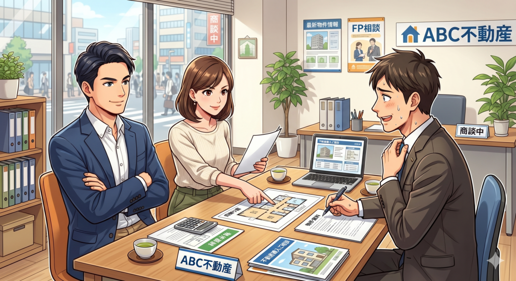 不動産屋の営業マンになめられることがないよう堂々と適度な距離感を保ちつつ接するお客さんご夫婦