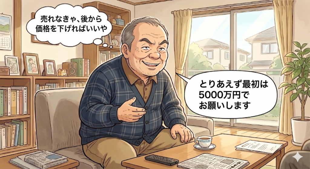 不動産の売出価格を最初は高く設定して、売れなければ後から下げれば良いと考えている売主さん