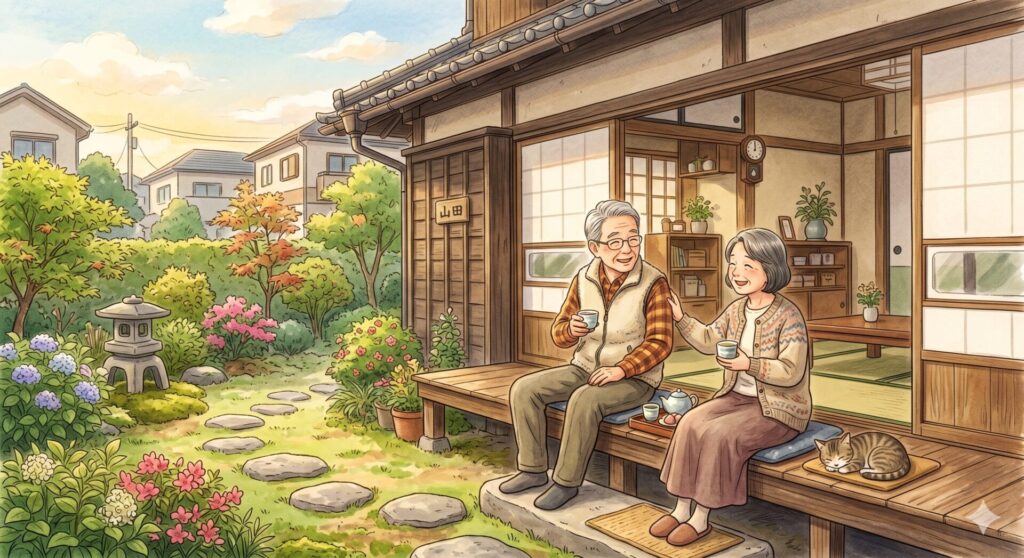 自宅で幸せな余生を過ごしている70代のご夫婦