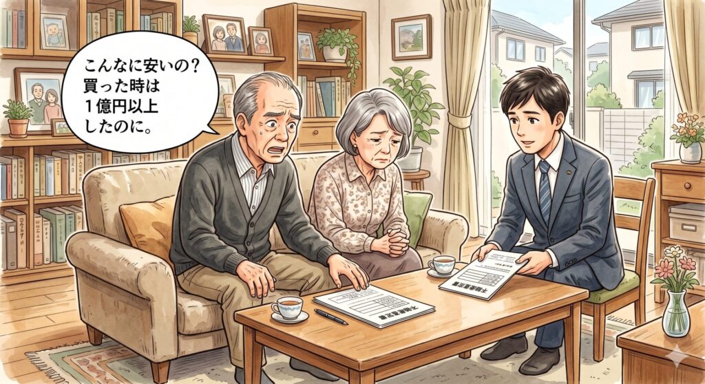 不動産売却時の譲渡損失の大きさにショックを受ける売主さんご夫婦