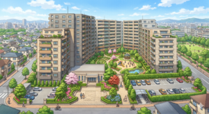 いかにも寿命の長そうな管理が行き届いた大規模中古マンション