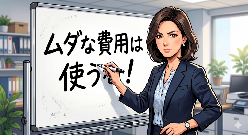 不動産売却で「ムダな費用は使うな！」と強く伝える女性ファイナンシャルプランナー