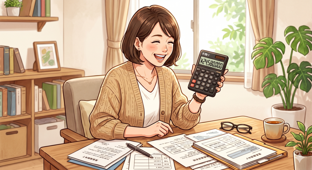 不動産売却後の手残り金額を計算してみたら意外と多いことがわかり喜んでいる売主さん