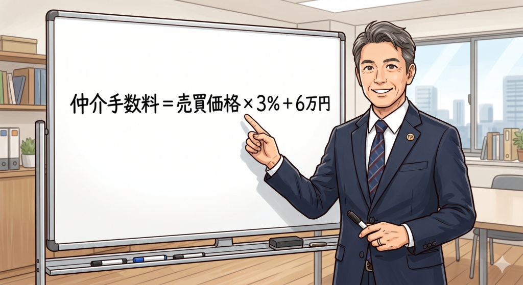仲介手数料について解説する 男性 FP