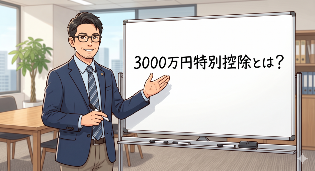 3000万円特別控除について説明する不動産コンサルタント