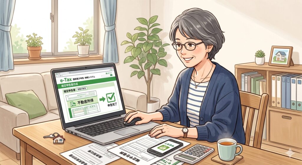 e-tax を使って確定申告を行っている不動産の売主さん