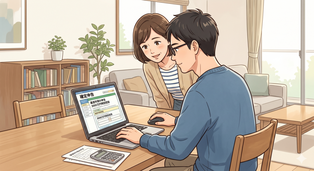 インターネットを使って確定申告を行う売主さん
