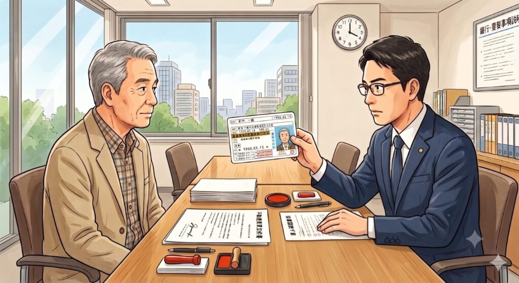 不動産の売主さんの本人確認を行っている司法書士